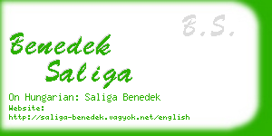 benedek saliga business card